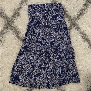 Strapless blue American Eagle summer dress